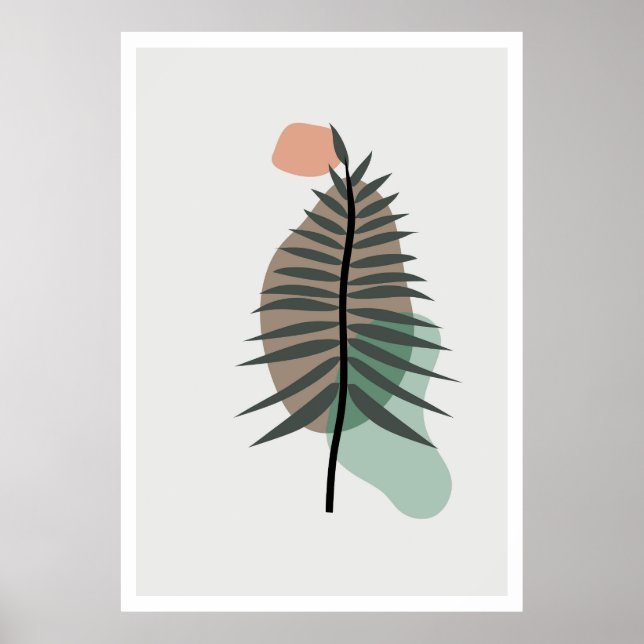 Póster Diseño de hoja abstracta (Frente)