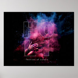 Póster Diseño de Holi Festival de Colores