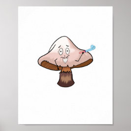 Póster Diseño de hongo, hongo de fiesta