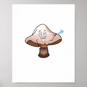 Póster Diseño de hongo, hongo de fiesta