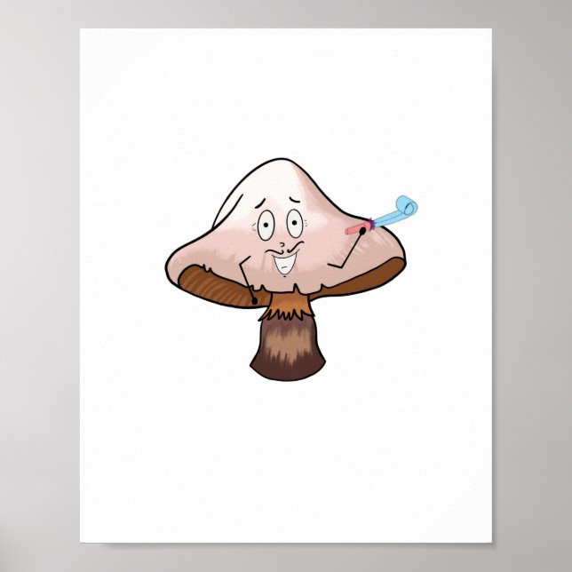 Póster Diseño de hongo, hongo de fiesta (Frente)