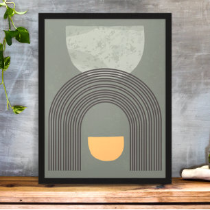 Póster Diseño de Ilustración Abstracta Arcoíris Boho