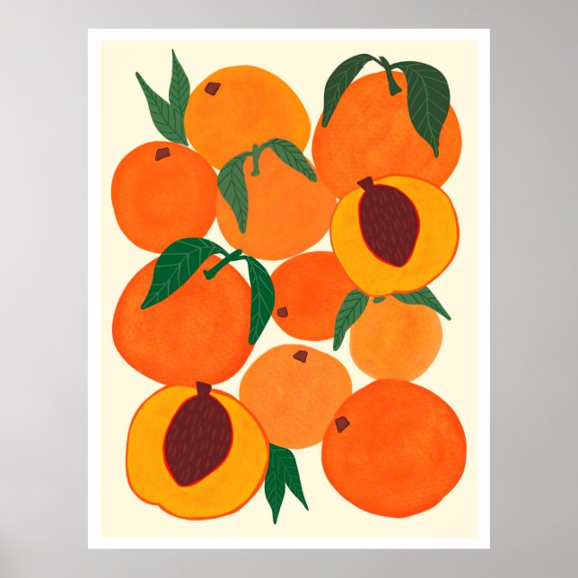 Póster Diseño de ilustracion de fruta abstracto moderno r (Frente)