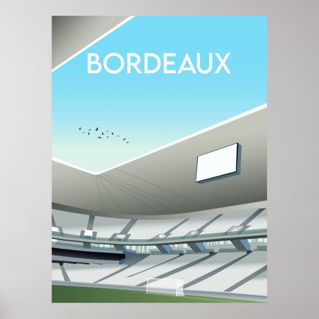 Póster Diseño de Ilustracion Stade Matmut Atlantique (Frente)
