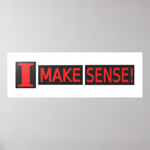Póster Diseño de ilustraciones cortas sobre "Make Sense"