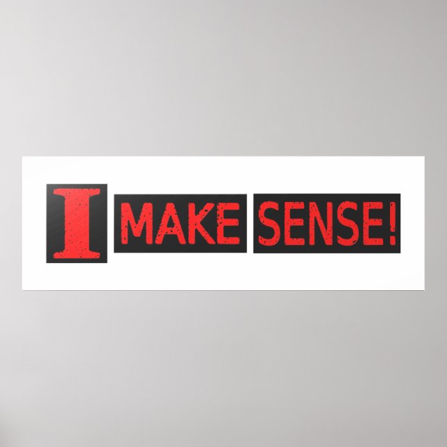 Póster Diseño de ilustraciones cortas sobre "Make Sense"  (Frente)
