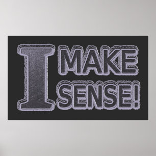 Póster Diseño de ilustraciones cortas sobre "Make Sense"