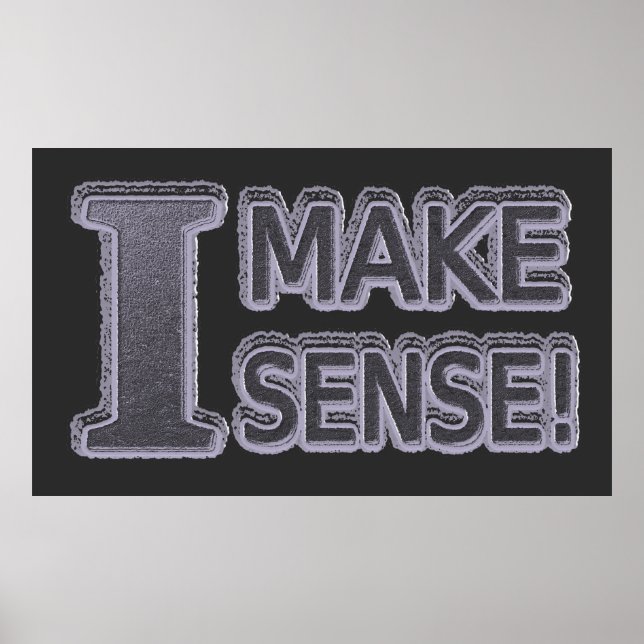 Póster Diseño de ilustraciones cortas sobre "Make Sense"  (Frente)