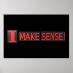 Póster Diseño de ilustraciones cortas sobre "Make Sense"