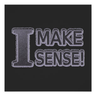 Póster Diseño de ilustraciones cortas sobre "Make Sense"