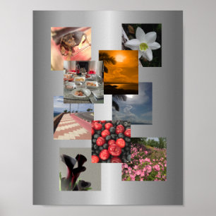 Póster Diseño de imágenes de collage de fotos