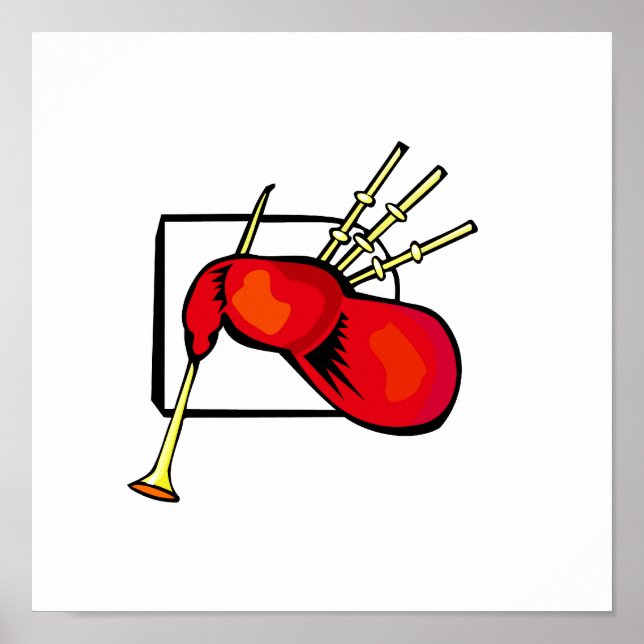 Póster Diseño de imágenes gráficas en bruto y marrón (Frente)