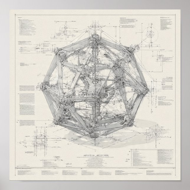 Póster Diseño de Ingeniería Técnica: Icosaedro  (Frente)