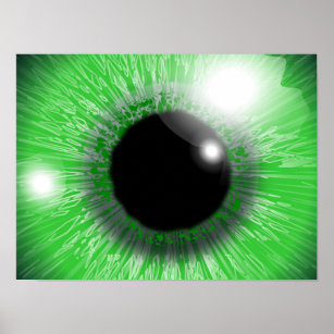Póster diseño de iris para ojos verdes