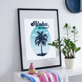 Póster Diseño de isla tropical.