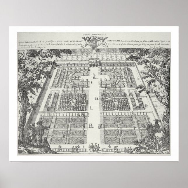 Póster Diseño de jardines de "The Gardens of Wilton", c.1 (Frente)