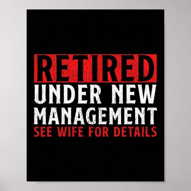 Póster Diseño de Jubilación Único Para Hombres Con Retire (Frente)