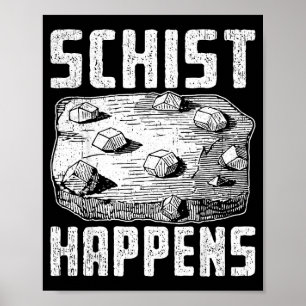 Póster Diseño de juego de palabras de ciencia de rocas pa