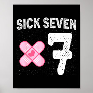 Póster Diseño de juego de palabras divertido de Sick Seve