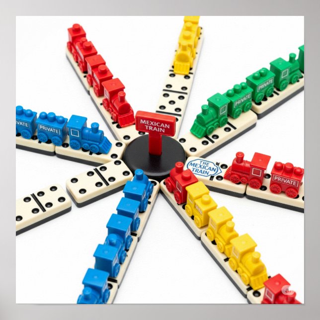 Póster Diseño de juego de trenes en México (Frente)
