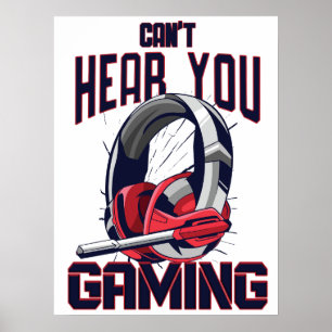 Póster Diseño de juegos con auriculares