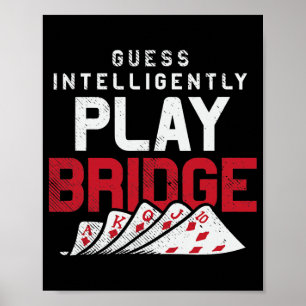 Póster Diseño de juegos de cartas puente para juegos de B