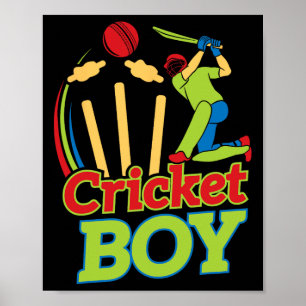 Póster Diseño de jugador de cricket para atletas - Cricke