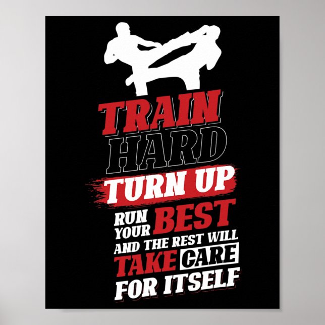 Póster Diseño de Kickboxing Cardio para Kickboxer (Frente)