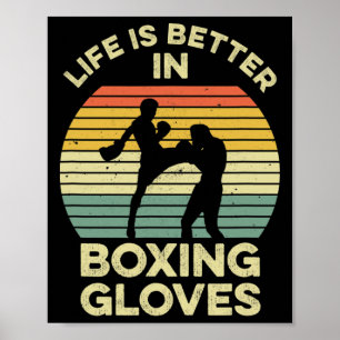 Póster Diseño de kickboxing para un luchador de Muay Thai