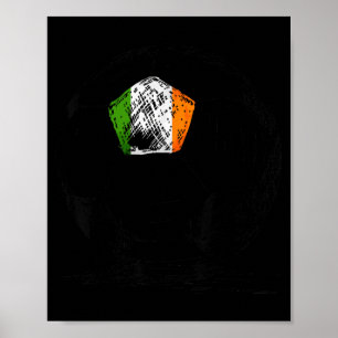 Póster Diseño de la bandera de Irlanda irlandés Eire en b