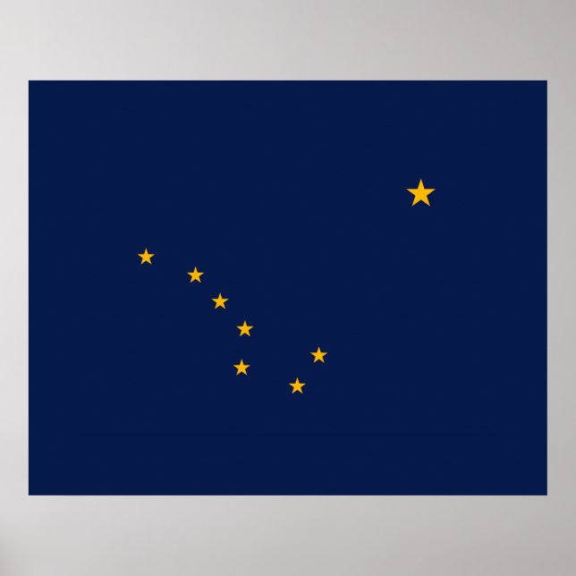 Póster Diseño de la bandera del estado de Alaska (Frente)