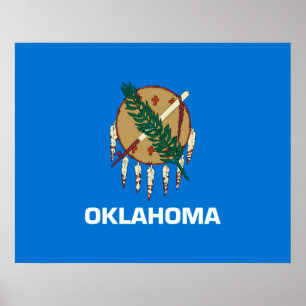 Póster Diseño de la bandera del estado de Oklahoma