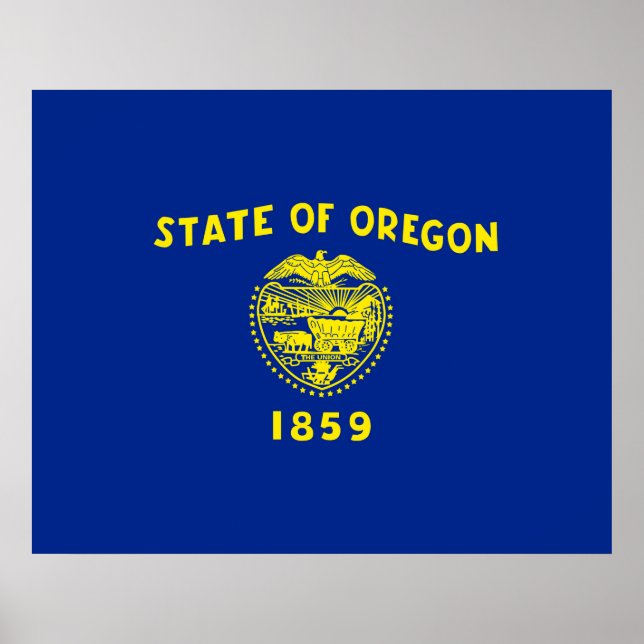 Póster Diseño de la bandera del estado de Oregon (Frente)