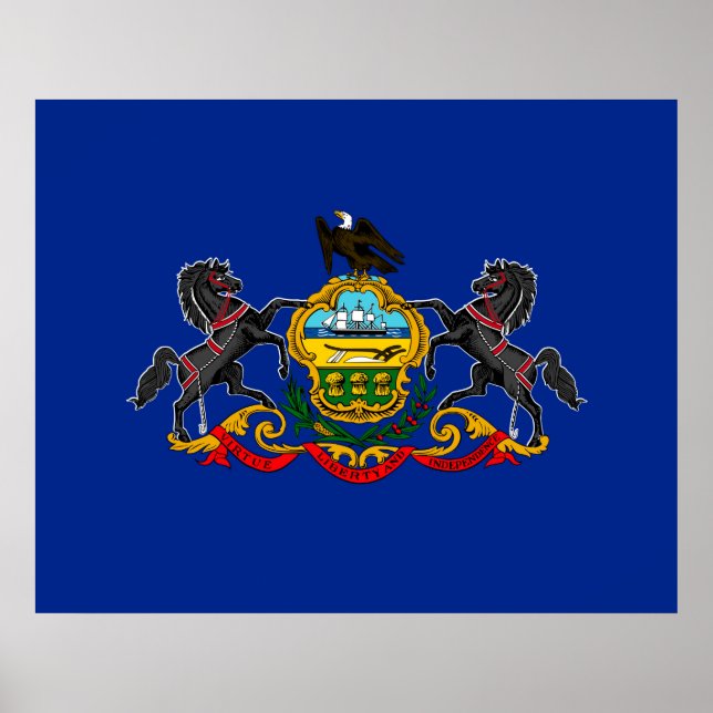 Póster Diseño de la bandera del estado de Pennsylvania (Frente)