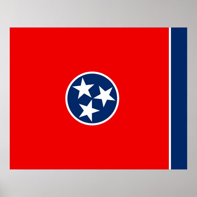 Póster Diseño de la bandera del estado de Tennessee (Frente)