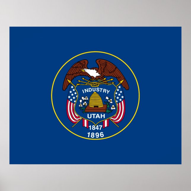 Póster Diseño de la bandera del estado de Utah (Frente)