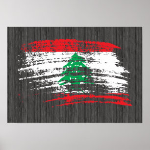 Póster Diseño de la bandera libanesa de Guay
