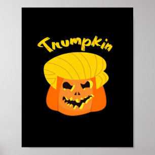 Póster Diseño de la calabaza de Trumpkin Halloween - Lema