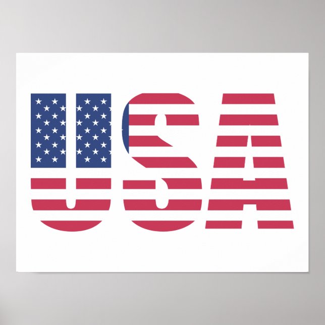 Póster Diseño de la carta de bandera de los Estados Unido (Frente)