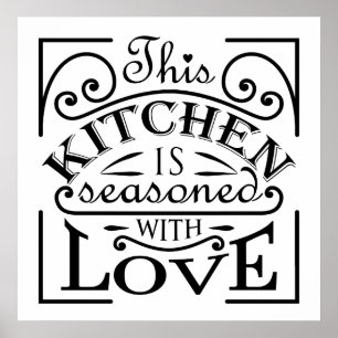 Póster Diseño de la cita de la cocina