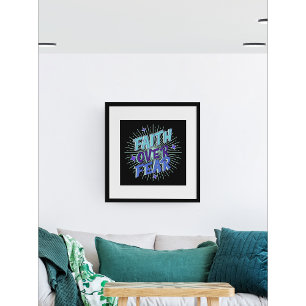 Póster Diseño De La Fe Sobre El Miedo De La Galaxia