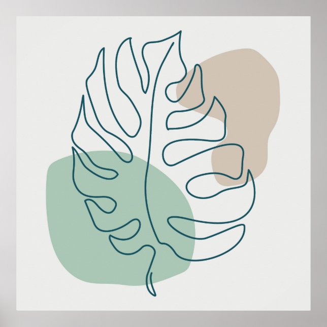 Póster Diseño de la hoja de oro (Frente)