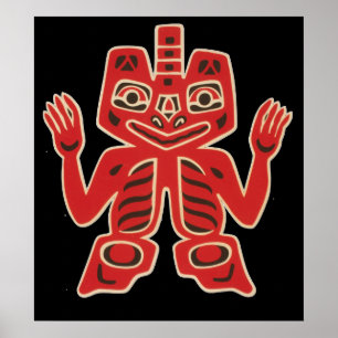 Póster Diseño de la manta del Haida