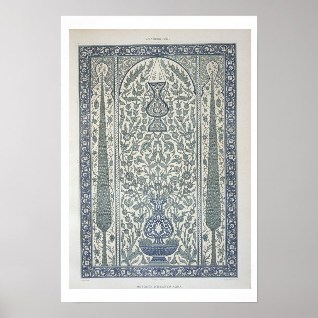 Póster Diseño de la mezquita de Ibrahym Agha, de 'Arte Ár (Frente)