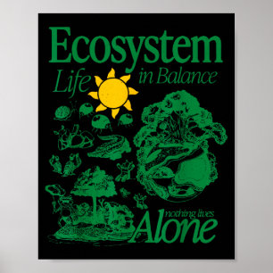 Póster Diseño de la naturaleza en equilibrio de la vida d