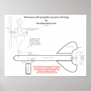 Póster Diseño de la perinola del paquete del jet del