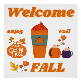 Póster Diseño de la temporada de otoño