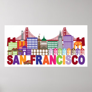 Póster Diseño de la tipografía de San Francisco,