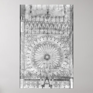 Póster Diseño de la ventana rosa y galería de