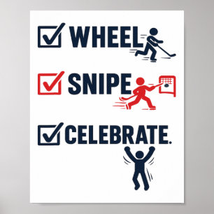 Póster Diseño de lista de verificación de jerga de hockey